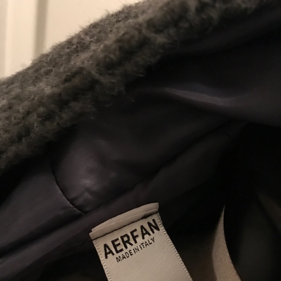 Gray wool Italian poncho - Picture 2 of 8