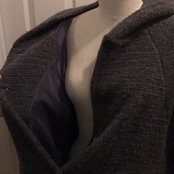 Gray wool Italian poncho - Picture 7 of 8