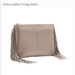Leather Fringe Clutch