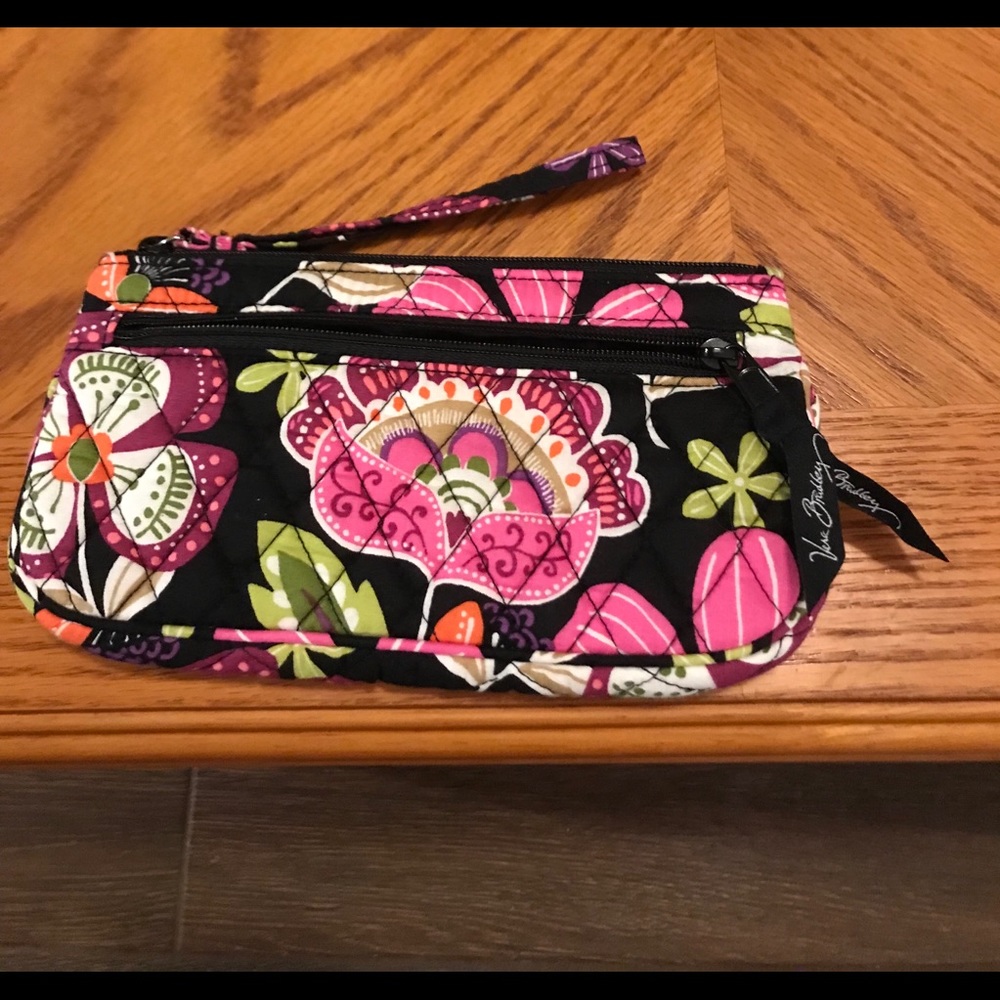 Vera Bradley Front Zip Wristlet Pirouette Pink