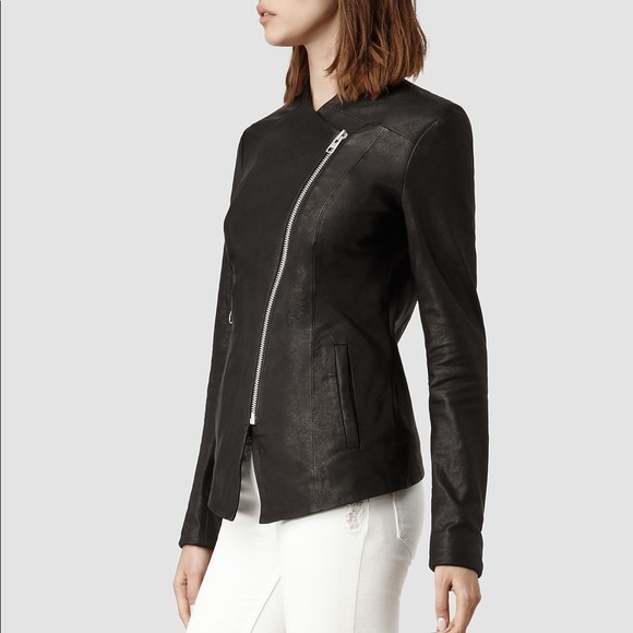 All Saints Arlo Leather Jacket - Picture 2 of 5