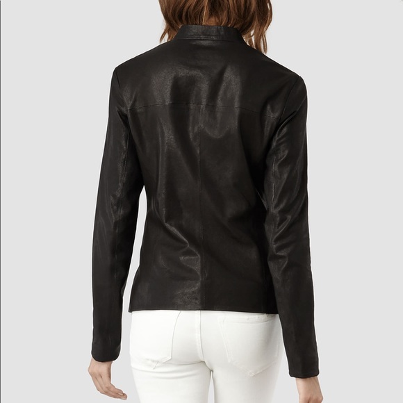 All Saints Arlo Leather Jacket - Picture 3 of 5