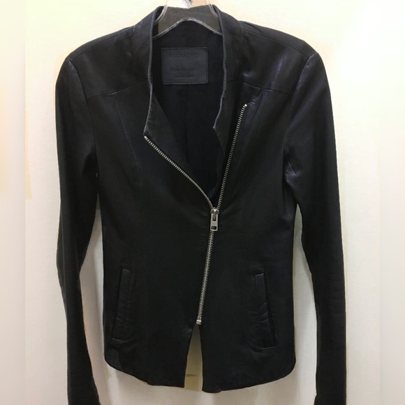All Saints Arlo Leather Jacket - Picture 4 of 5