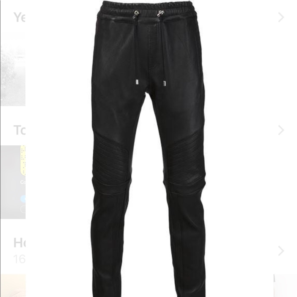 Balmain Mens Lether Joggers