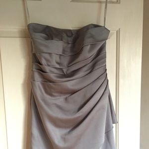 Gray Strapless Mini Dress