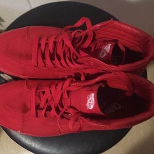 High top full red vans