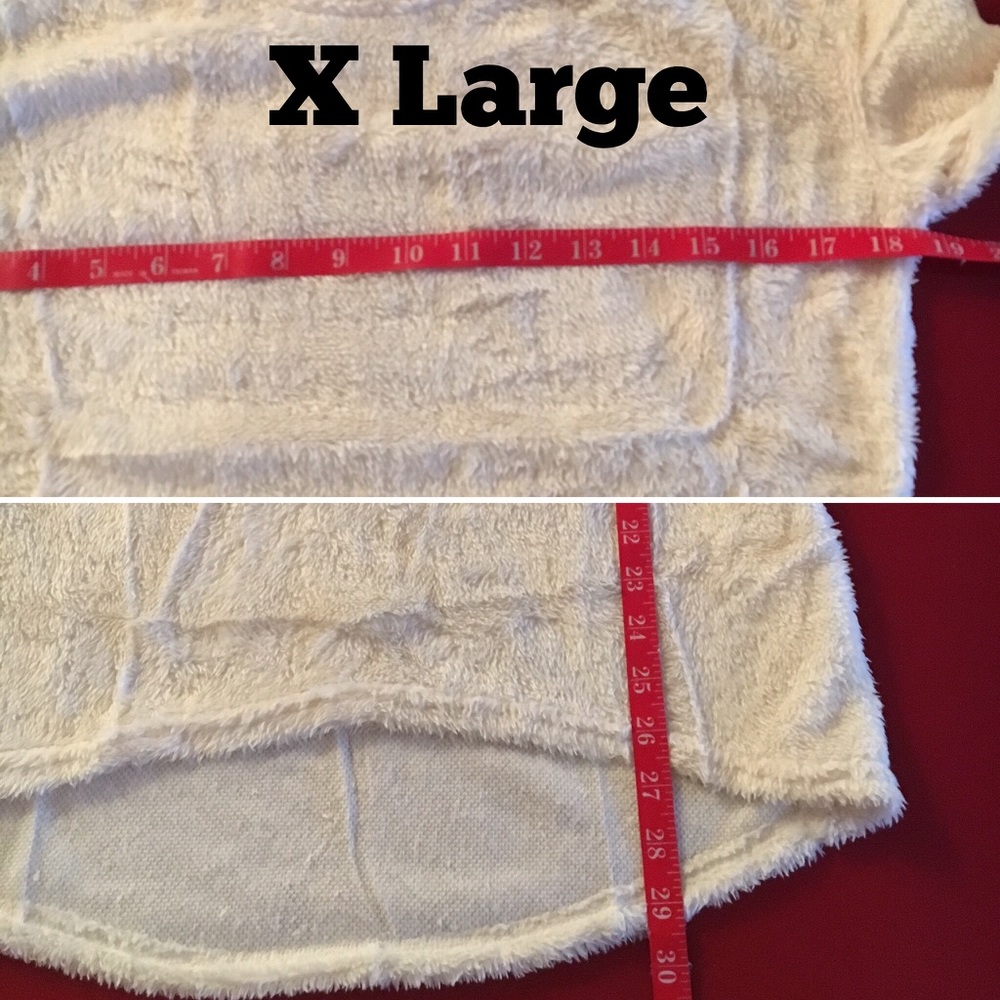 Fleece Crewneck Sweater with Hi Lo Hem. - Picture 5 of 5