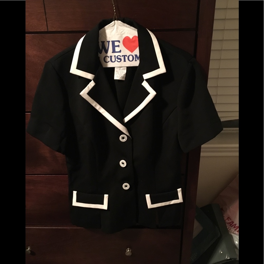 Black and white blazer