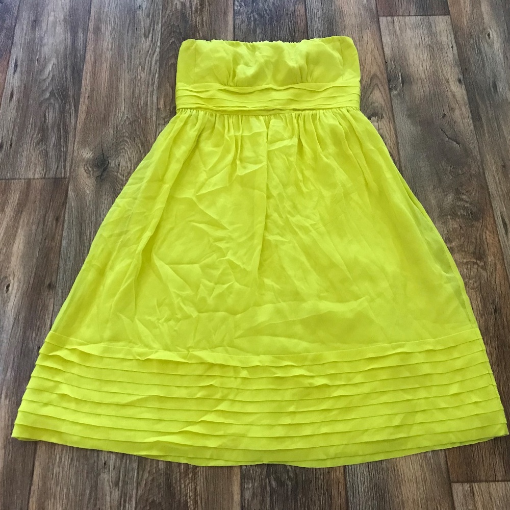 J.Crew Women Dress Citron Party Dress Strapless 10 - Picture 2 of 7