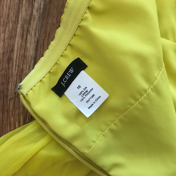 J.Crew Women Dress Citron Party Dress Strapless 10 - Picture 6 of 7