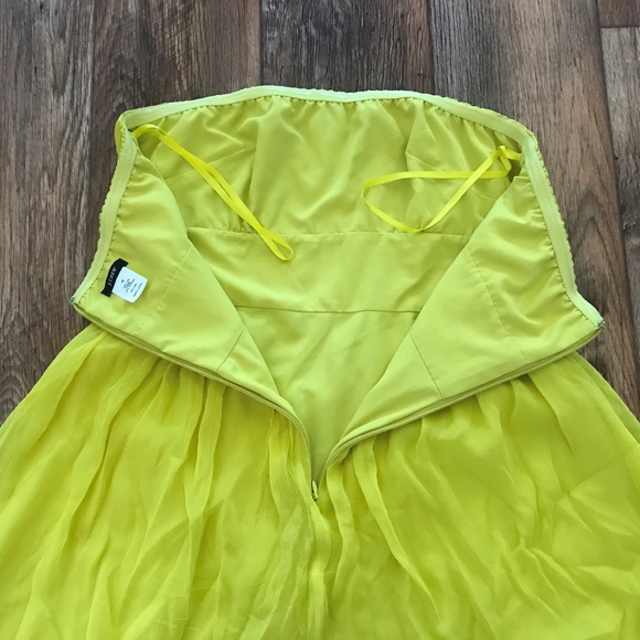J.Crew Women Dress Citron Party Dress Strapless 10 - Picture 5 of 7