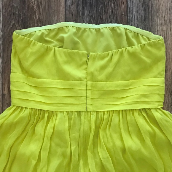 J.Crew Women Dress Citron Party Dress Strapless 10 - Picture 4 of 7
