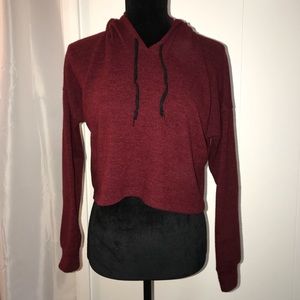 Maroon cropped pullover
