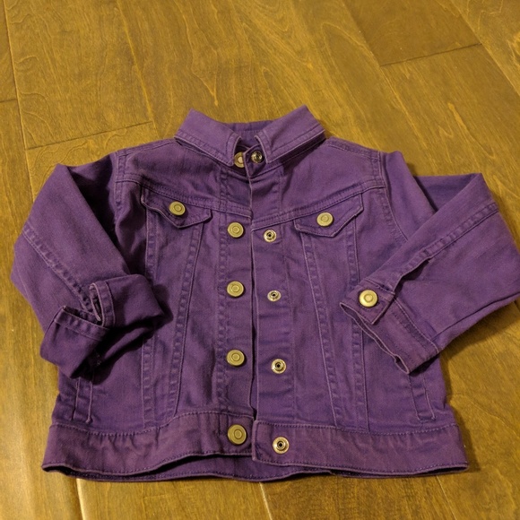 girls purple denim jacket
