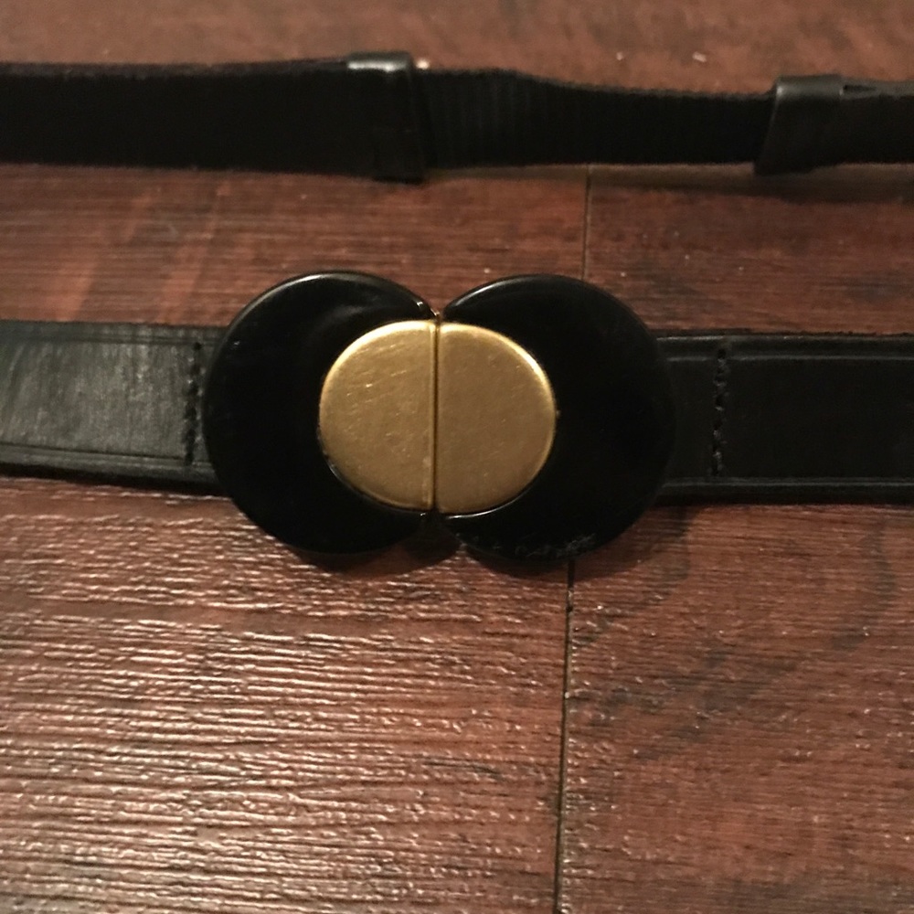 Thin feminine black belt