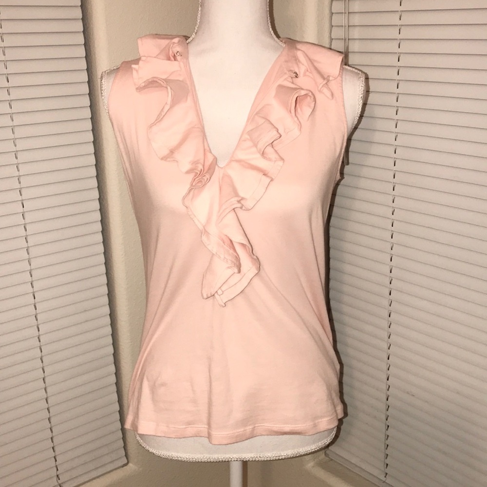 🔥Ralph Lauren Pink Ruffled Tank Blouse NWT 🔥