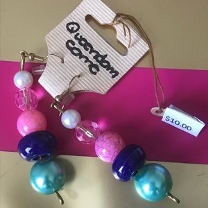African Beaded Ascending Earrings