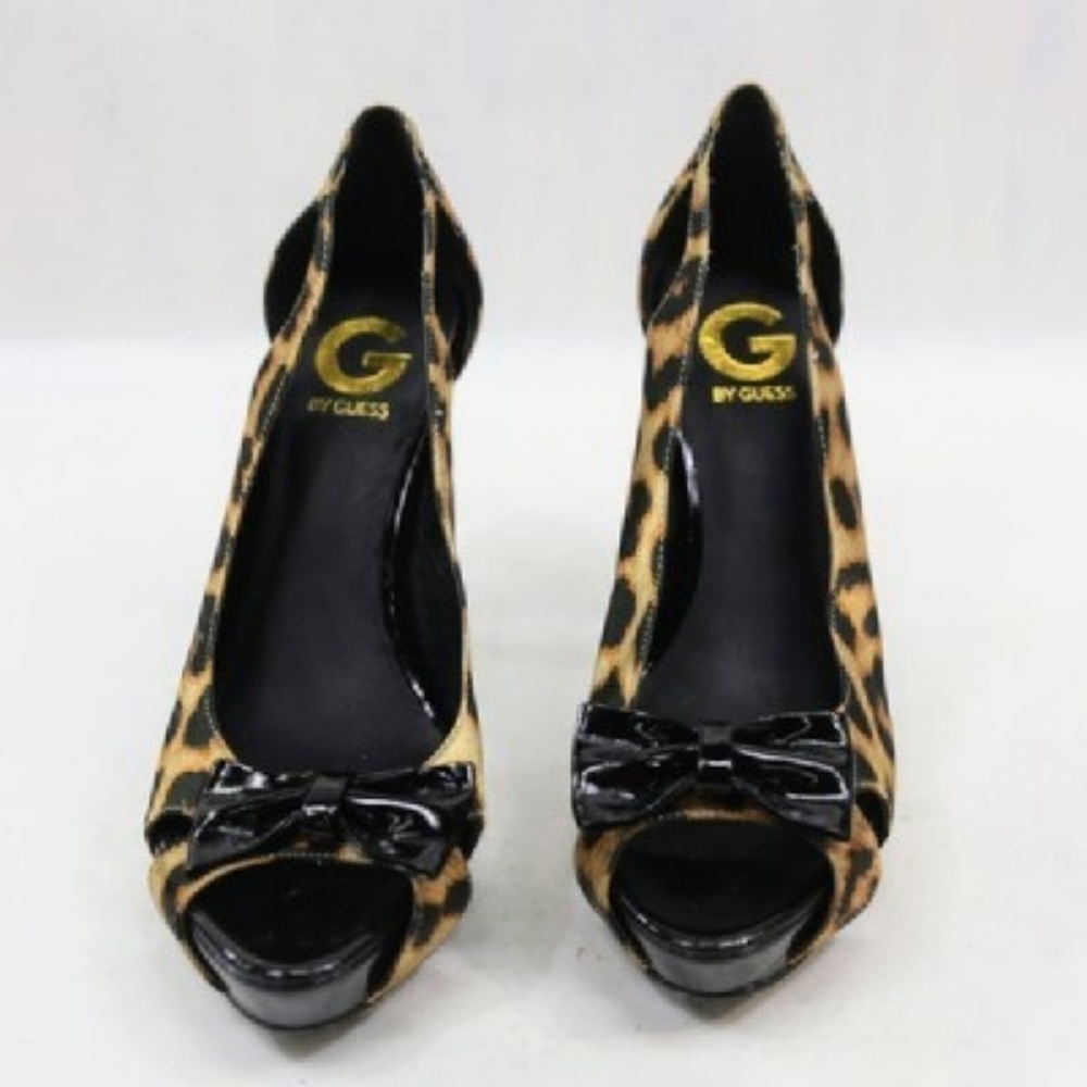 G by Guess Leopard Platform Cheetah Pumps