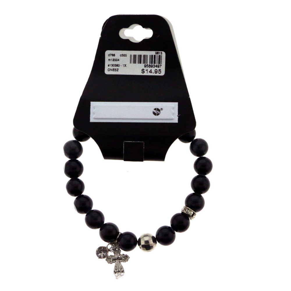 NWT semi precious stone stretch bracelet LBB9 - Picture 2 of 8