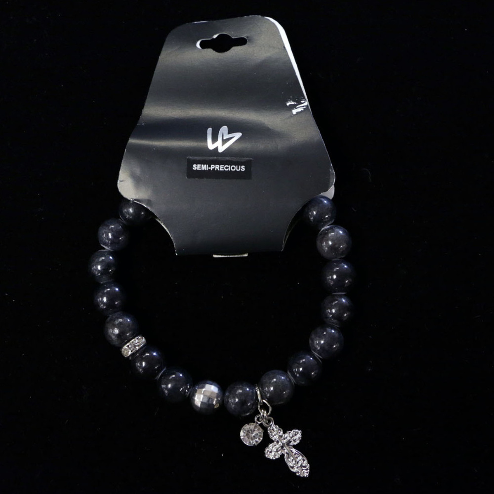 NWT semi precious stone stretch bracelet LBB9 - Picture 3 of 8