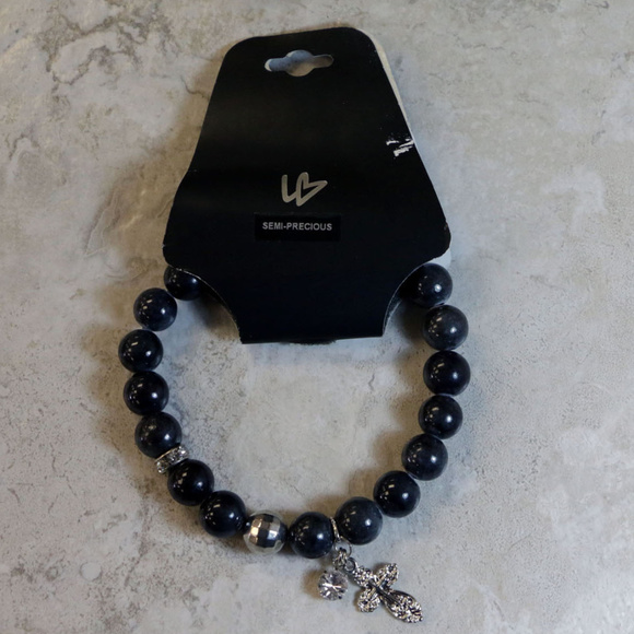 NWT semi precious stone stretch bracelet LBB9 - Picture 4 of 8