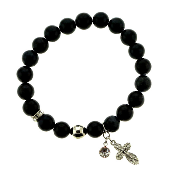 NWT semi precious stone stretch bracelet LBB9 - Picture 6 of 8