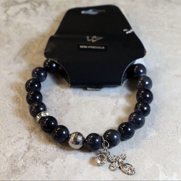 NWT semi precious stone stretch bracelet LBB9 - Picture 5 of 8