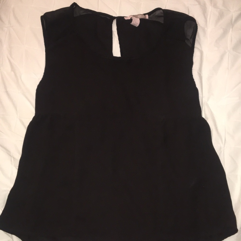 Forever 21 Back sheer/silk flowy tank top