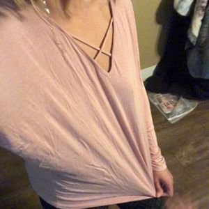 Soft pink long sleeve shirt