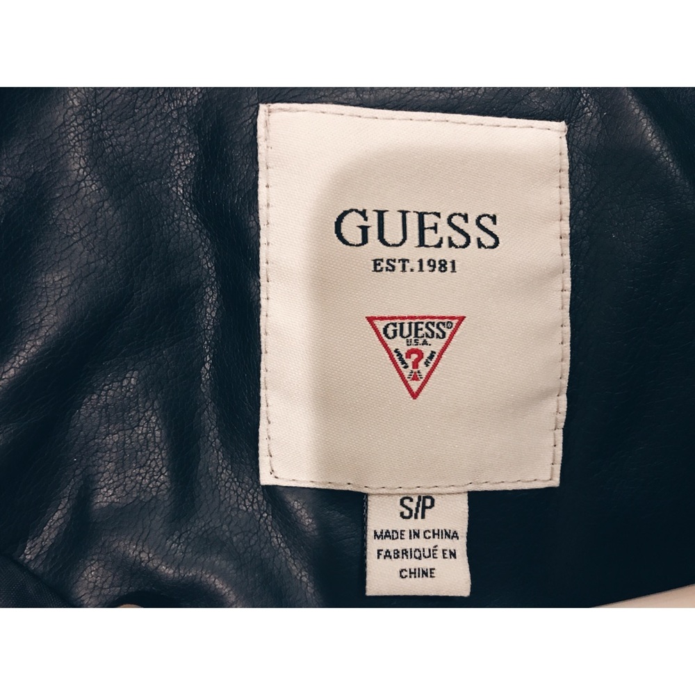 Guess black leather jacket - Picture 4 of 4