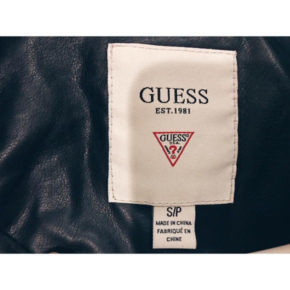 Guess black leather jacket - Picture 4 of 4