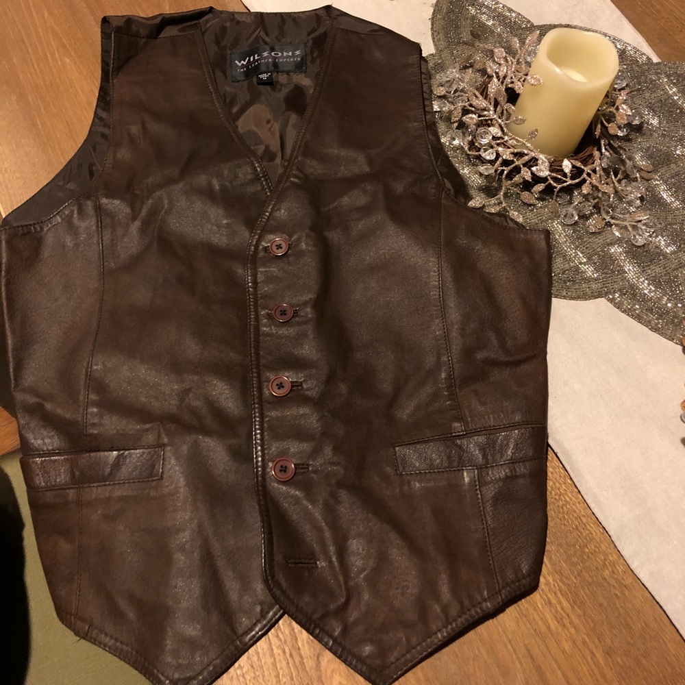 leather vest wilsons