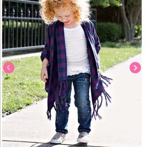 NWT 4t/5t purple buffalo fringe sweater