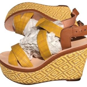 Max & Co. alassio yellow wedges