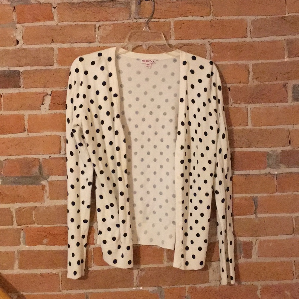 Polka dotted cardigan