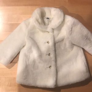 Beautiful baby white faux fur coat