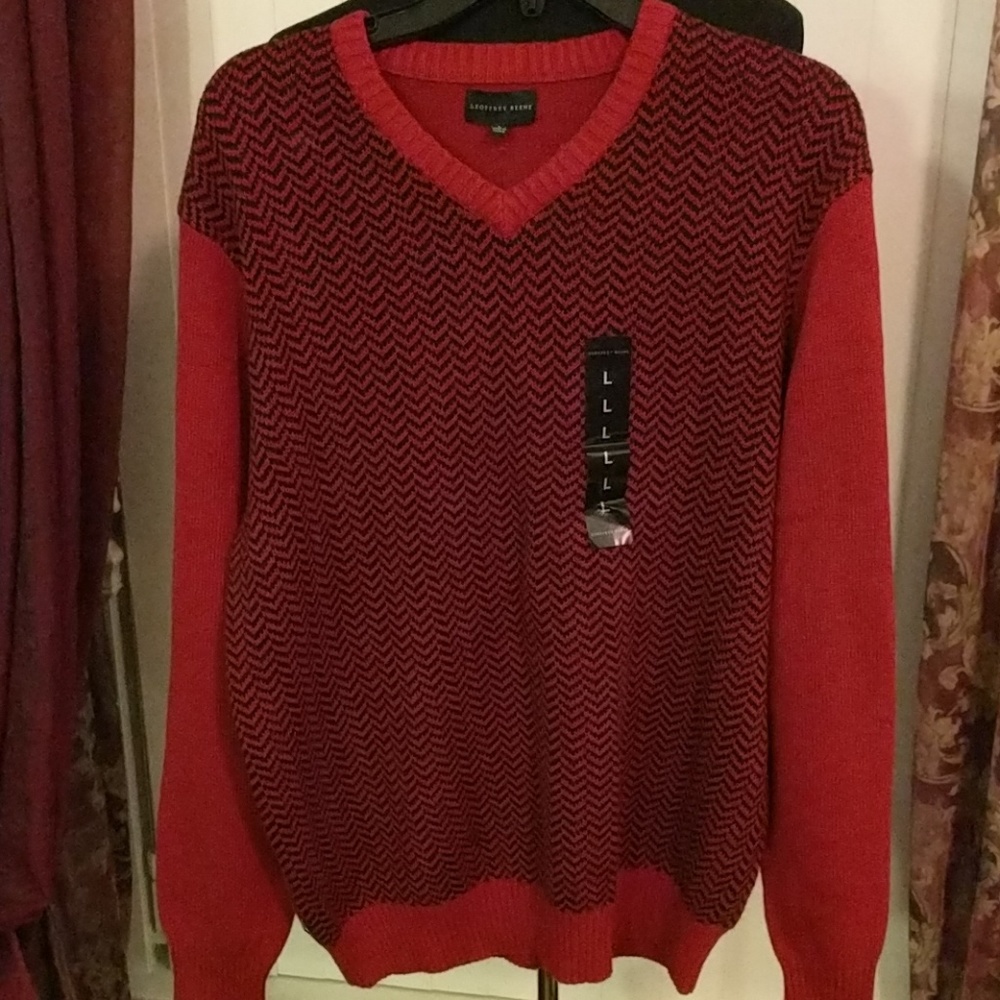 Geoffrey Beene Men's V-Neck Sweater Size L - NWT