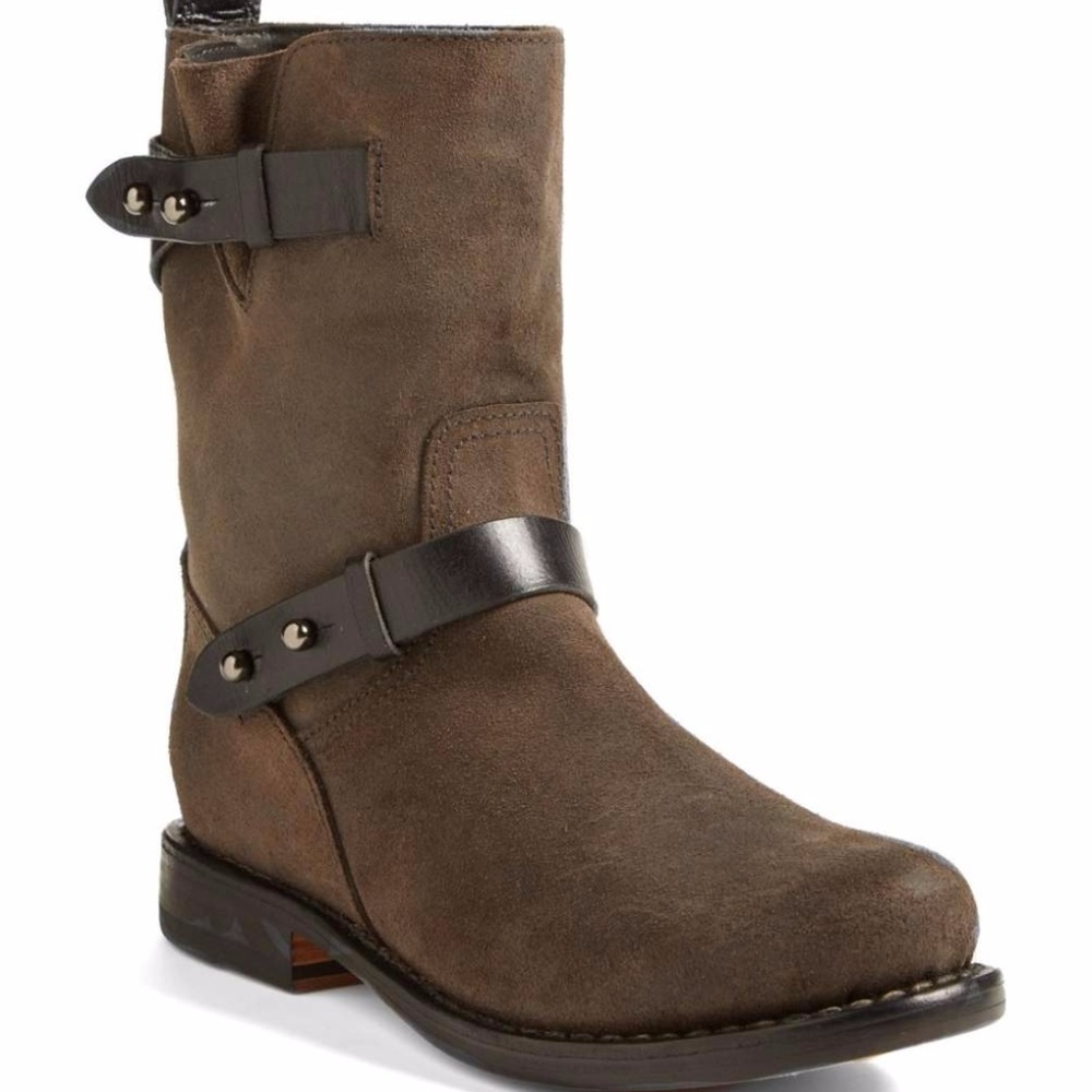 Rag & Bone suede moto boots