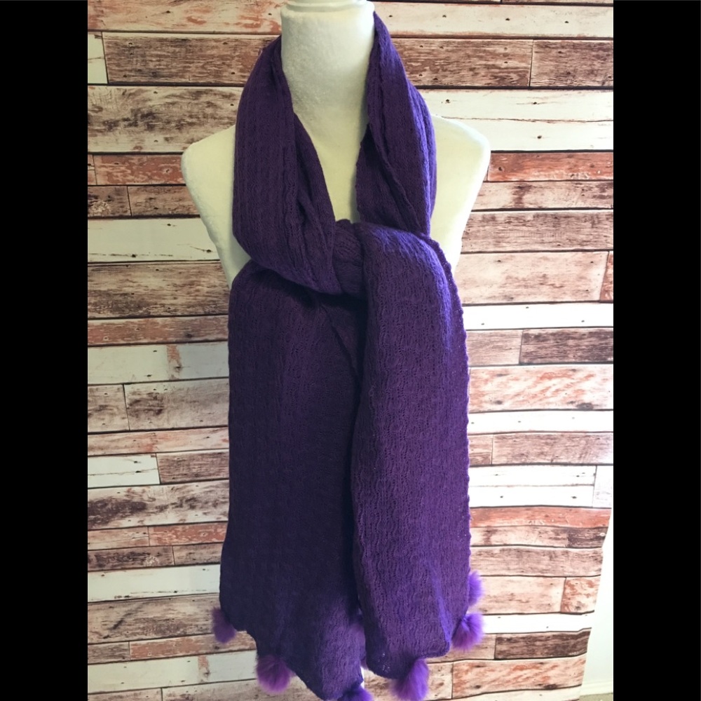 Purple soft scarf