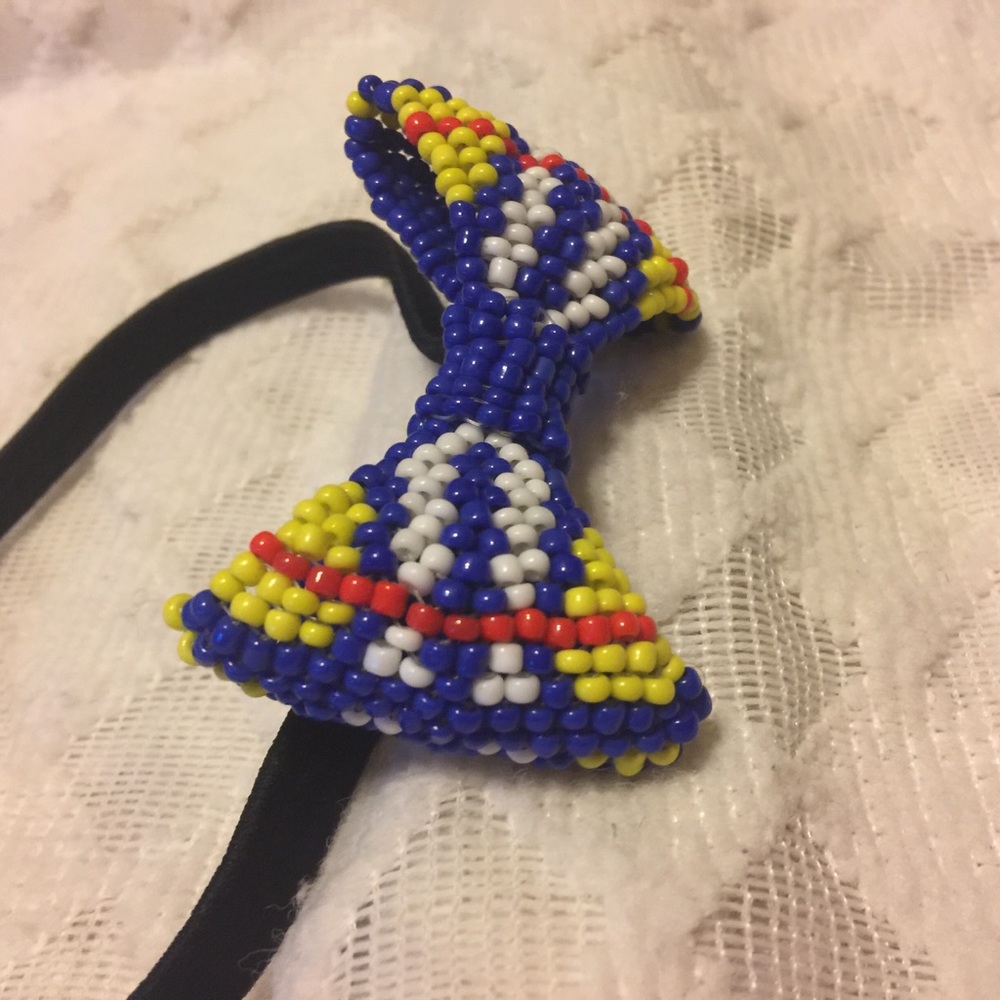 Lovely Handmade Beaded Hair band/Bow - Picture 4 of 8