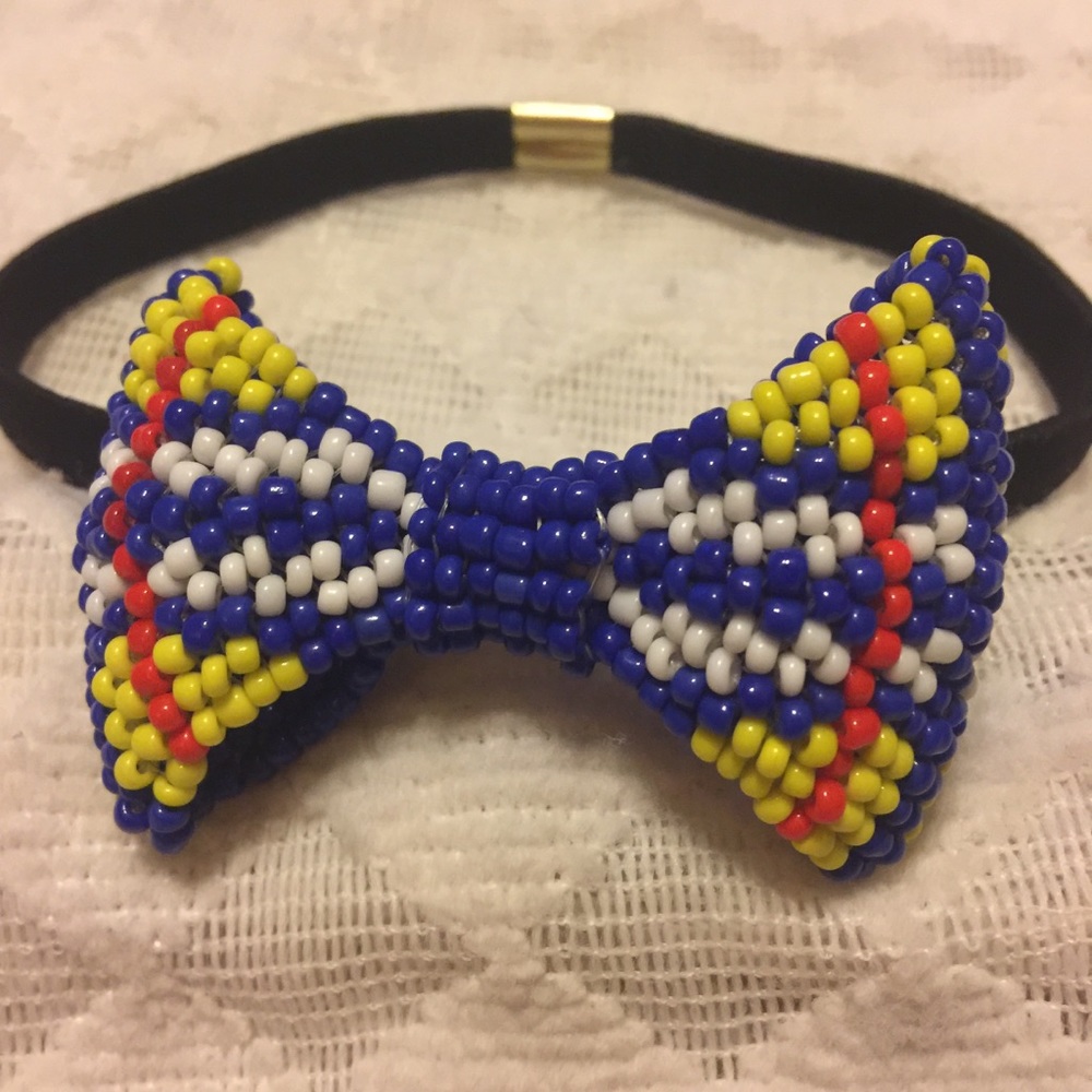 Lovely Handmade Beaded Hair band/Bow - Picture 8 of 8