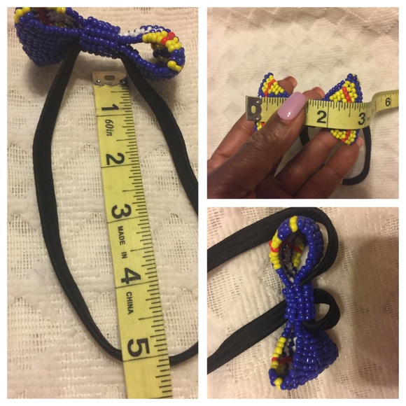 Lovely Handmade Beaded Hair band/Bow - Picture 2 of 8