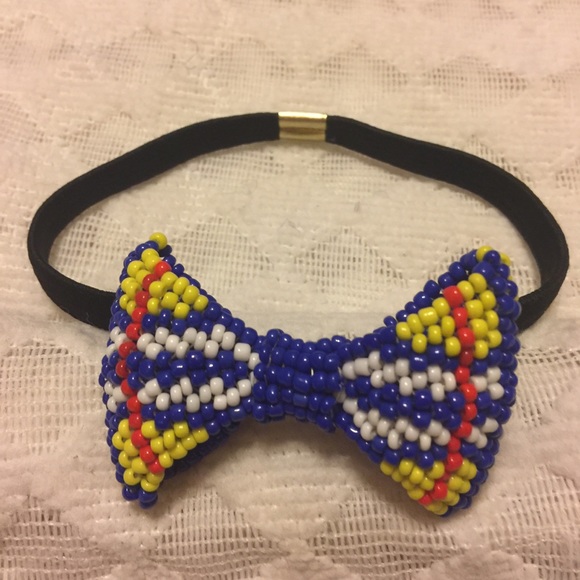 Lovely Handmade Beaded Hair band/Bow - Picture 7 of 8
