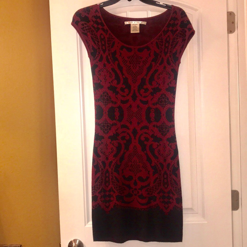 Max Studio Cap Sleeve Sweater Dress