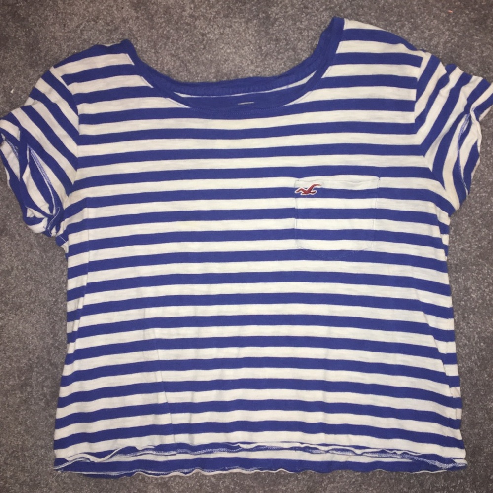 Hollister blue striped shirt