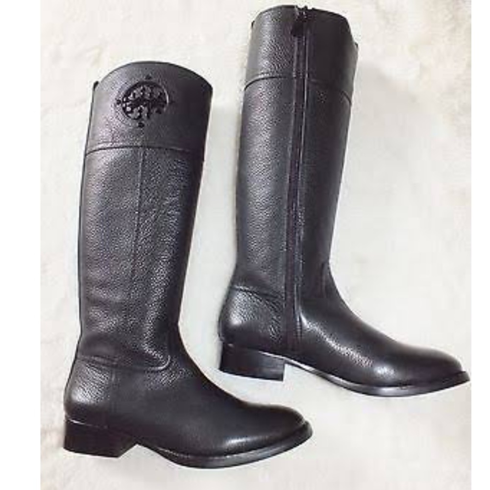 Tory Burch Keirnan Black Riding Boots