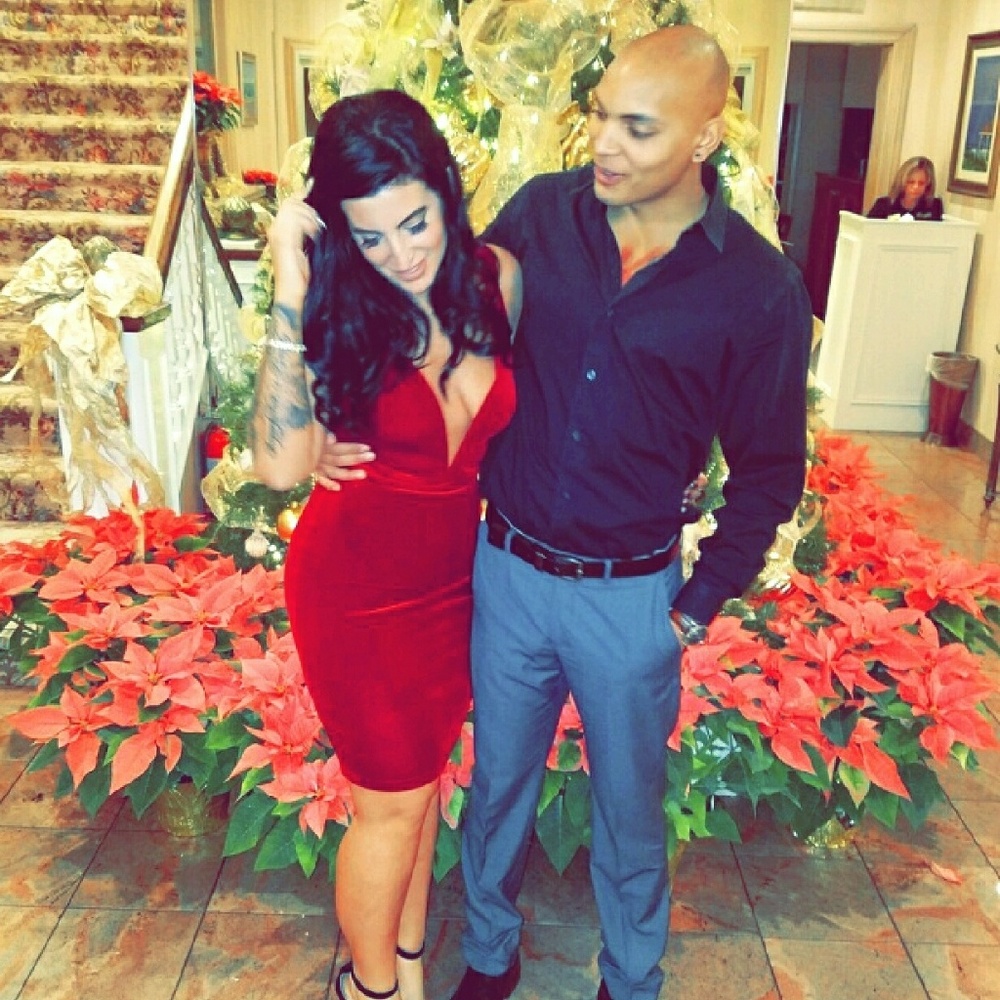 WINDSOR Red Velvet Dress