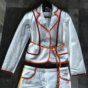 Love Moschino women’s suit size S white/red/orange