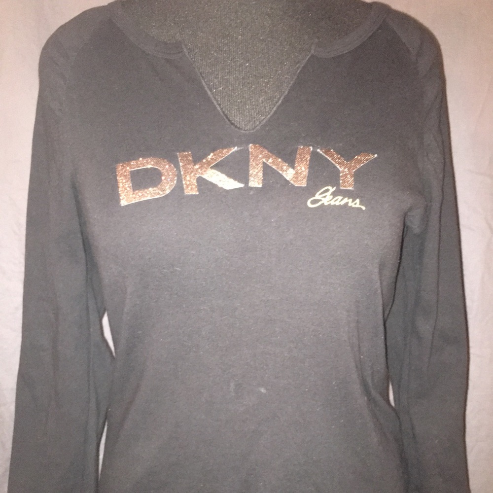 Black DKNY Shirt with Copper Logo