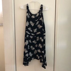 Black and white floral tank top